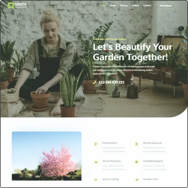 Gardening Services Website