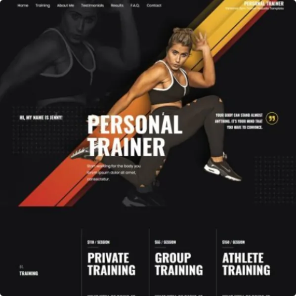 Pesonal trainer website